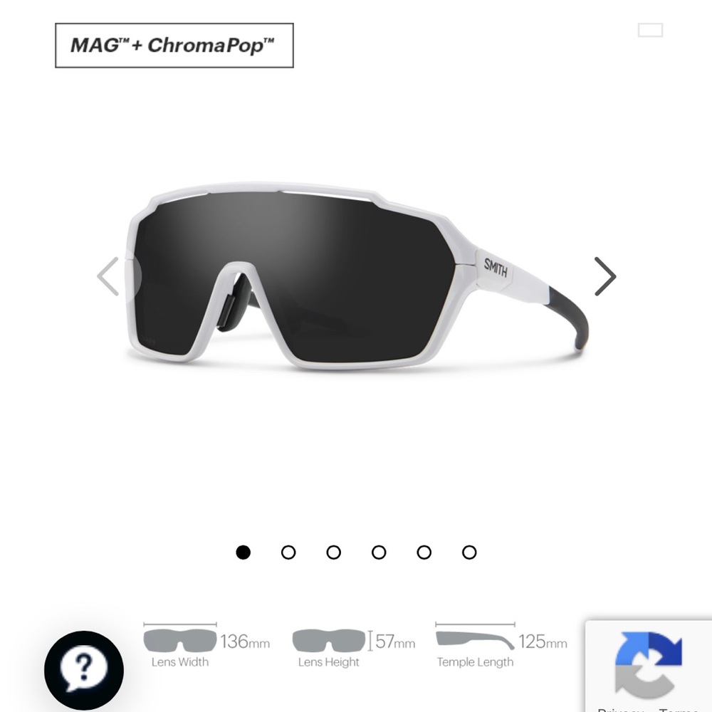 New SMITH Shift MAG Sunglasses - Matte White. Unisex.